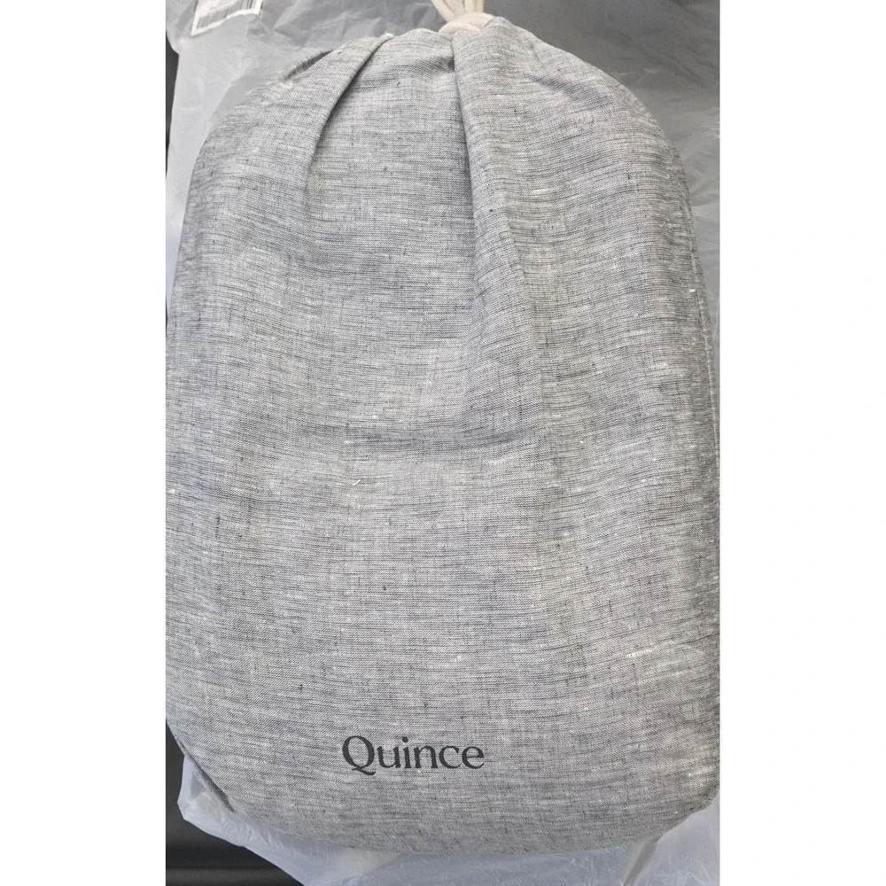 Quince European Linen Chambray Sheet Set Charcoal Queen LB42023-YP001-38906